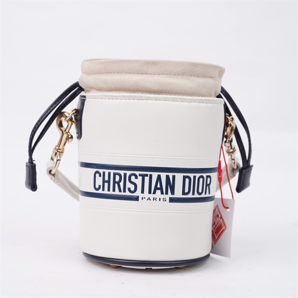 Túi Dior Bucket trắng 2 strap sz10 (TL) KG+