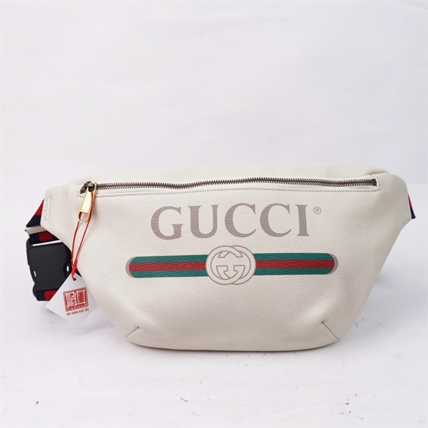 Túi GG Bumbag trắng (493869-525040) sz22 (miệng túi sz40) (TL) KG+