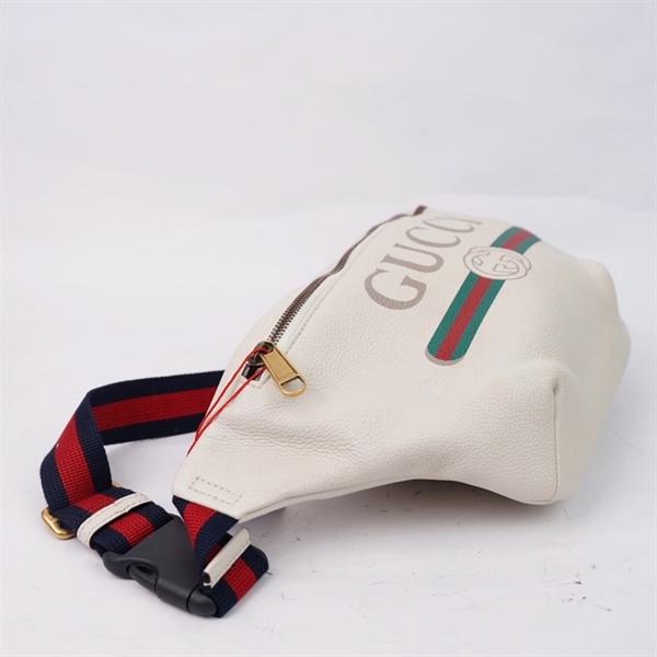 Túi GG Bumbag trắng (493869-525040) sz22 (miệng túi sz40) (TL) KG+