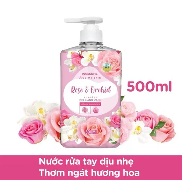 Nước rửa tay Watsons Rose&Orchid 500ml
