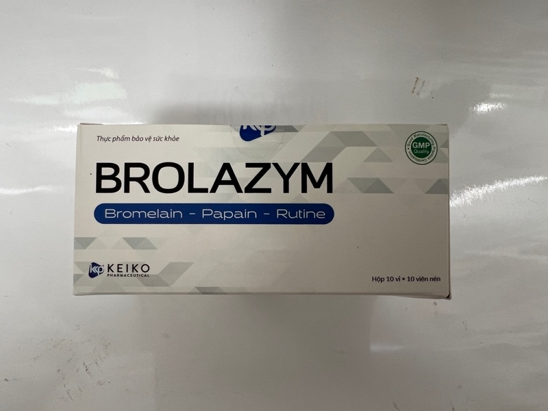 Brolazym (Goldwin - KEIKO) Hỗ trợ cải thiện Sưng đau phù nề, tụ máu (H*10vỉ*10viên) 2