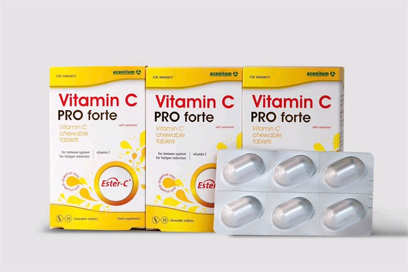 Viên Nhai Vitamin C Pro Forte Tăng Đề Kháng, Giảm Mệt Mỏi (Hộp 5 vỉ x 6 Viên)