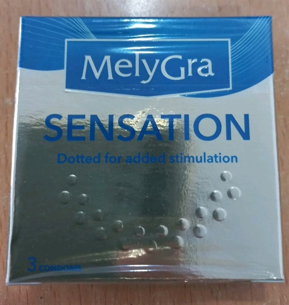 Bao cao su Melygra Sensation (Hộp 3 cái)