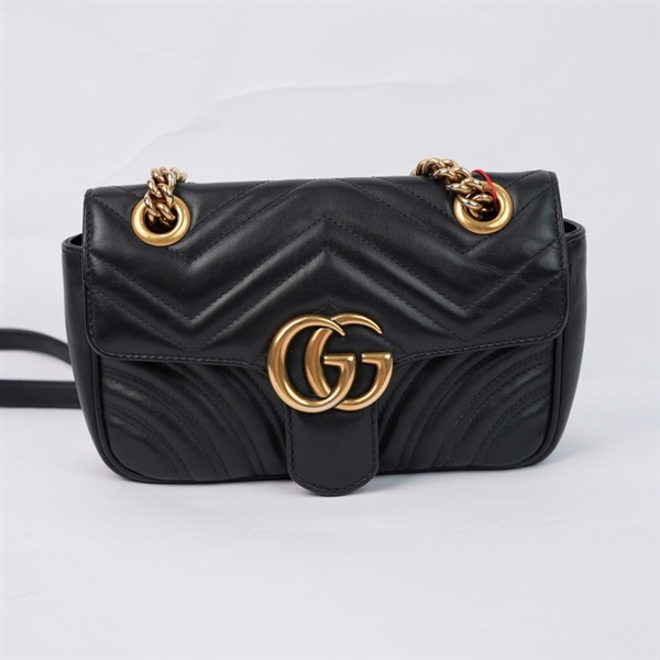 Túi GG Marmont đen (446744-493075) sz20 (TL) KG+