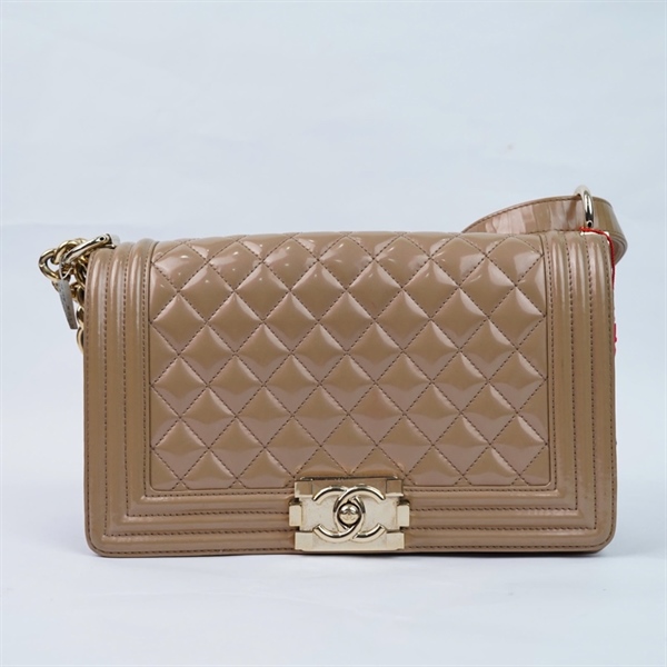 Túi Chanel Boy nude kèm tag xanh (22383792) sz25 (A-T) KG+