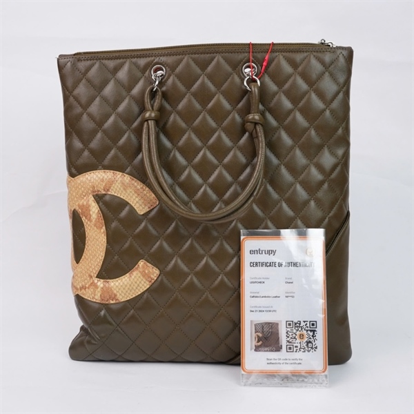 Túi Chanel Tote xanh (9841253) sz31 (HN) KG+