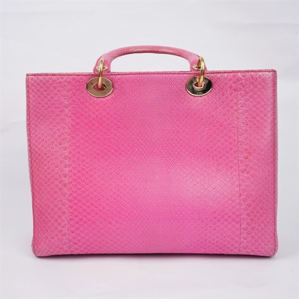 Túi Dior Lady hồng da trăn (14-BO-0152) szL (HN) KG+