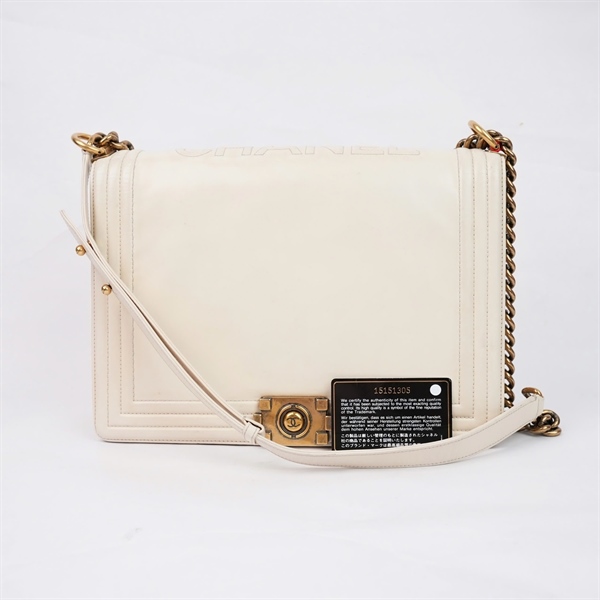 Túi Chanel Boy trắng (1515305) sz30 (HN) KG+