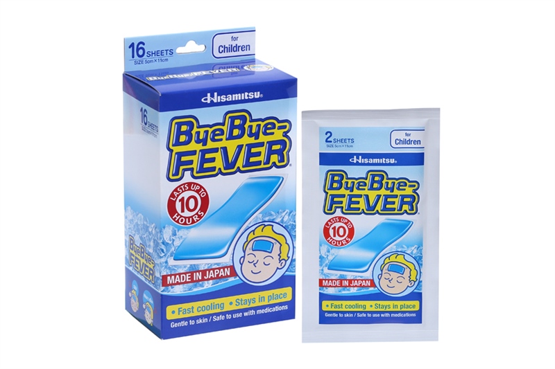 Hạ sốt ByeBye - Fever (Hộp 8 gói x 2 miếng) - Hisamitsu