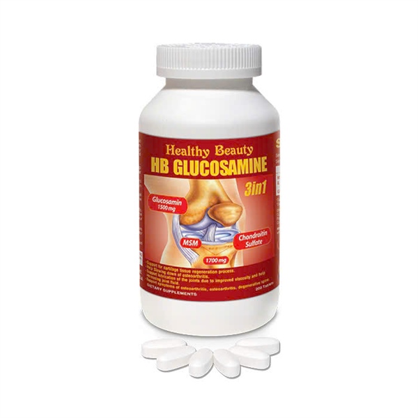 HB Glucosamine 3 in 1 (Giúp khớp khỏe mạnh) (Lọ*200viên) - Mỹ
