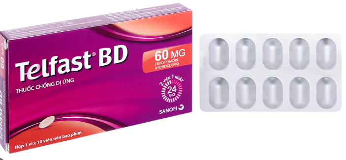 Thuốc chống dị ứng Telfast BD 60mg (H*10viên) - Sanofi 2