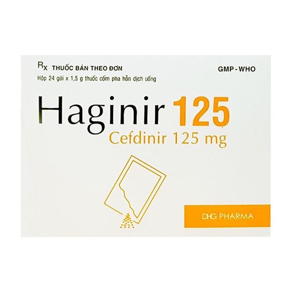 Haginir 125 (Cefdinir 125mg) (Hộp 24 gói x 1,5g) - DHG pharma
