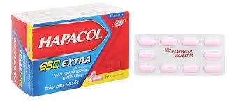 Hapacol 650 Extra (Thuốc giảm đau, hạ sốt) (Hộp 10 vỉ x 10 viên) - Hậu Giang