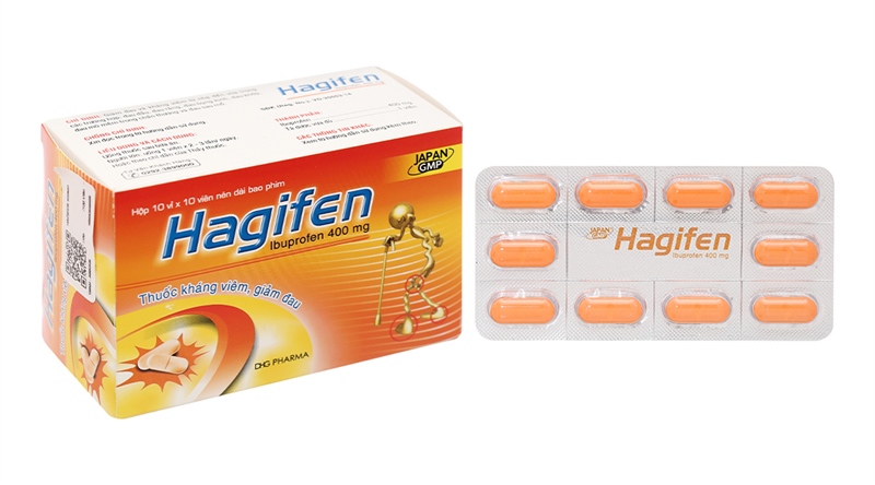 Hagifen (Ibuprofen 400mg) (H*10vỉ*10viên) - Hậu Giang