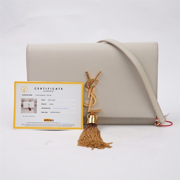 Túi YSL trắng sz19 (MV) KG+