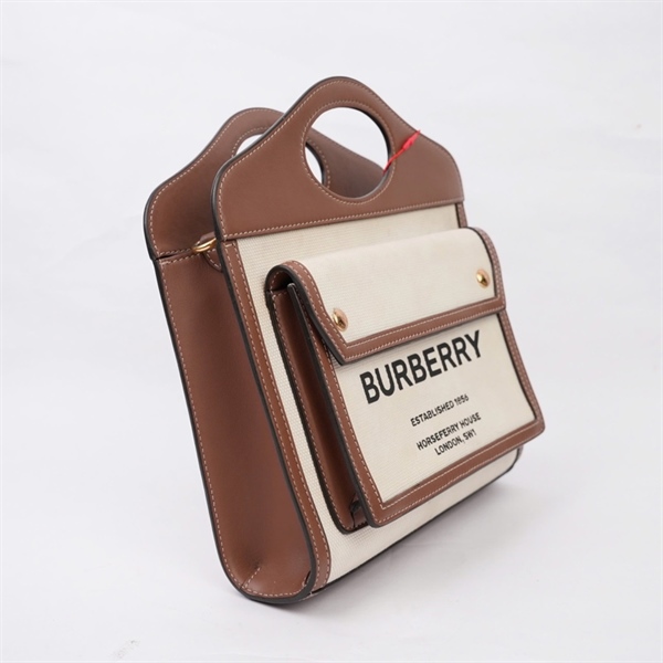 Túi BBR trắng viền nâu sz23 (MV) KG+