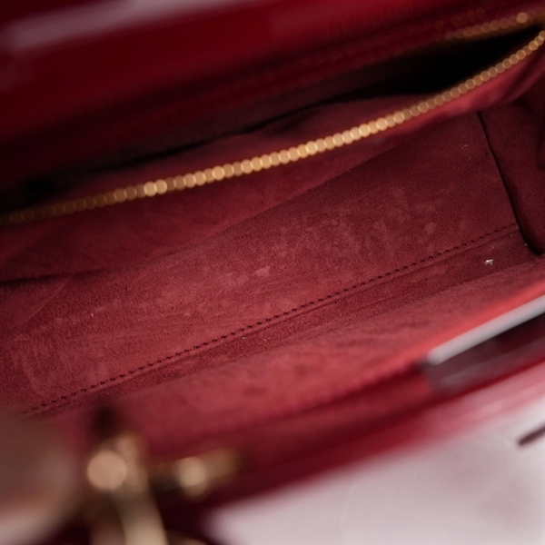 Túi Dior Lady đỏ bóng (01-BO-1210) szS (MV) KG+