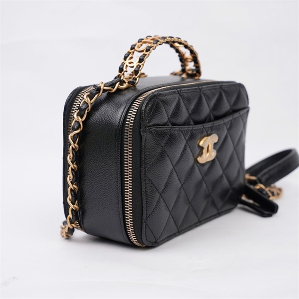 Túi Chanel Vanity đen (EKCTP772) sz17 (MV) KG+