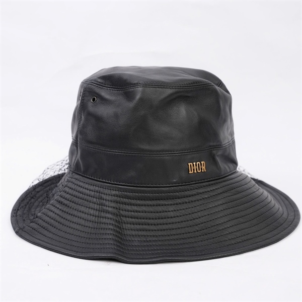 Mũ Dior đen da bóng (MV) KG+