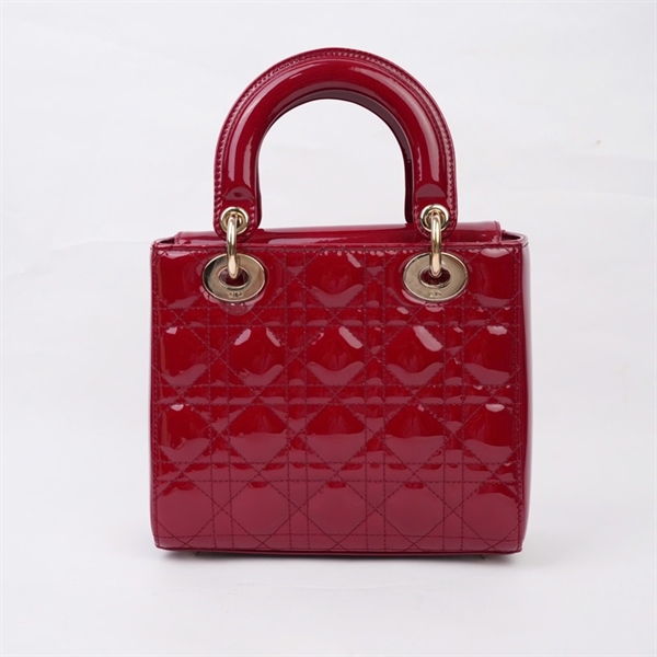 Túi Dior Lady đỏ bóng (01-BO-1210) szS (MV) KG+