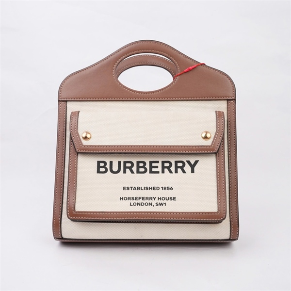 Túi BBR trắng viền nâu sz23 (MV) KG+