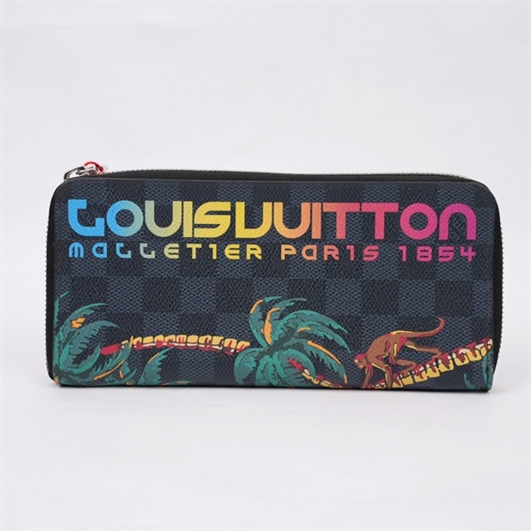 Ví LV ô vuông đen in hình (MV) KG+