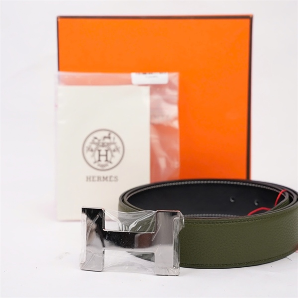 Thắt lưng Hermes xanh bản 4cm dài 119cm (MV) KG+