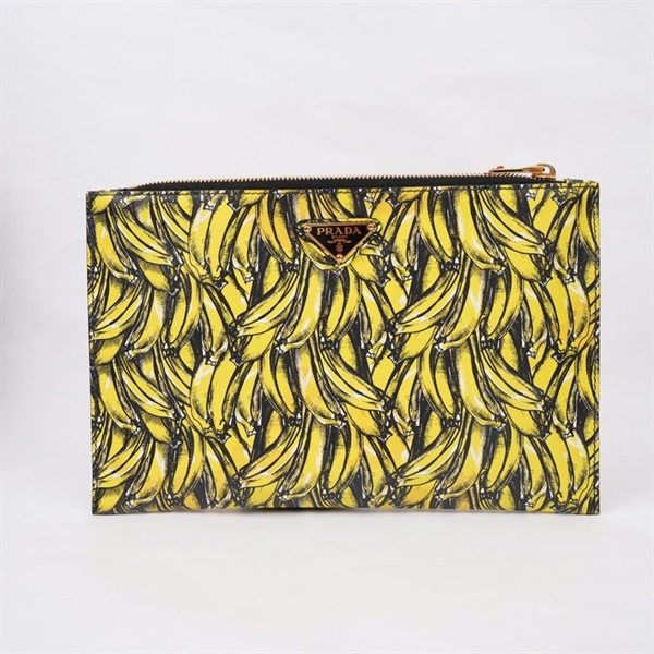 Túi Prada Clutch vàng sz28 (MV) KG+