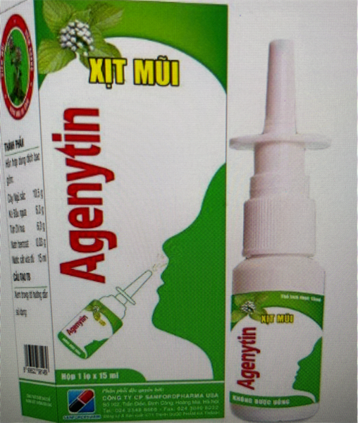 Thuốc xịt mũi Agenytin (ngũ sắc) 15ml - Sanfordpharma