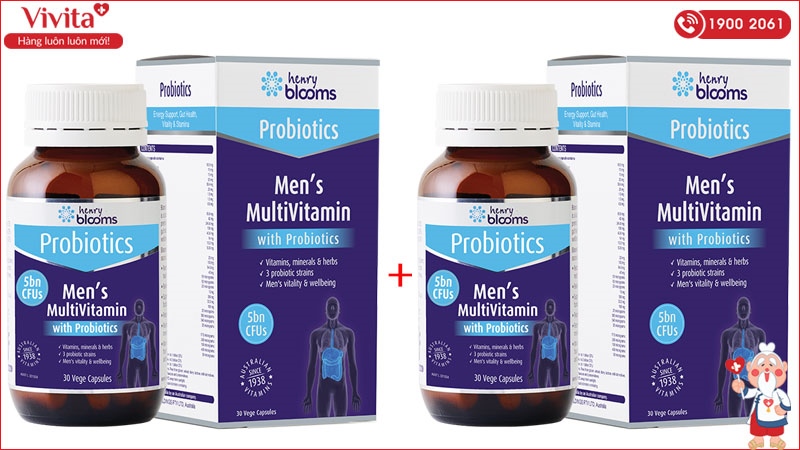 Men's Multivitamin with Probiotics (Lọ 30 viên) - úc/Intershop