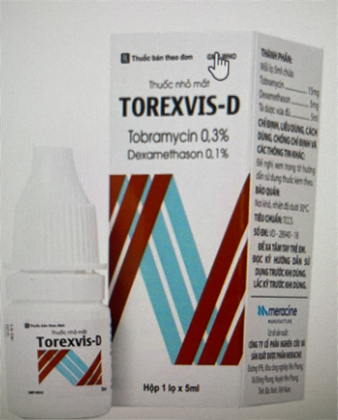 Thuốc nhỏ mắt Torexvis - D (Tobramycin 0,3% 5ml) - Gia Nguyễn