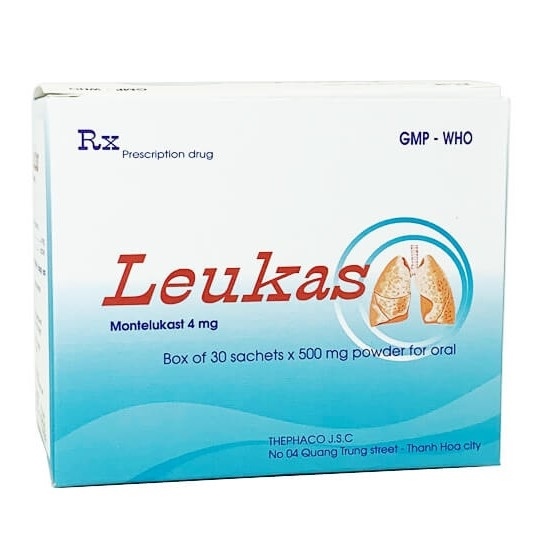 Leukas (Montelukast 4mg/500mg) (Hộp 30 túi x 500g) - CTCPD VTYT Thanh Hóa