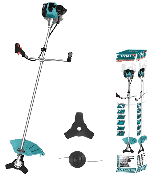 Máy cắt cỏ & bụi rậm dùng xăng pha nhớt kèm lưỡi cắt TOTAL - TP5434411