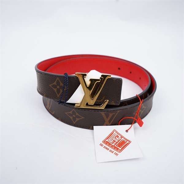 Thắt lưng LV hoa nâu lòng đỏ bản 3cm dài 101cm (A-T) KG+