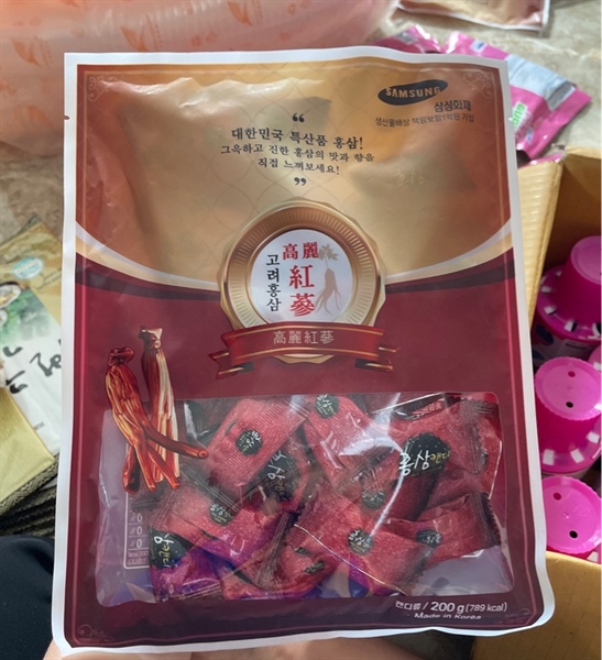 Kẹo sâm có đường