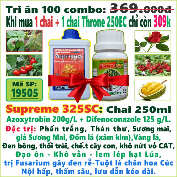 Combo Supreme 325SC chai 250ml + Throne 250EC chai 100ml. ****