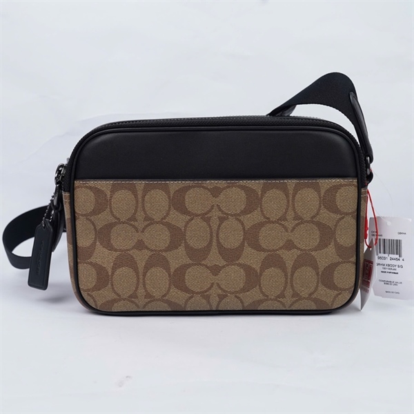 Túi Coach nâu pha đen sz24 (QN) KG+