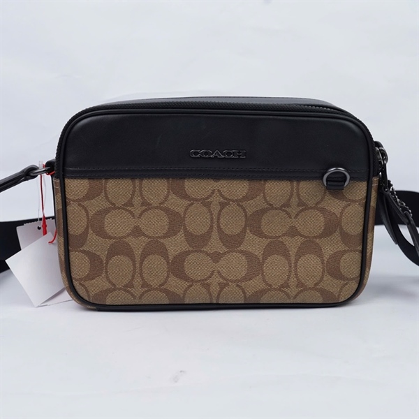 Túi Coach nâu pha đen sz24 (QN) KG+