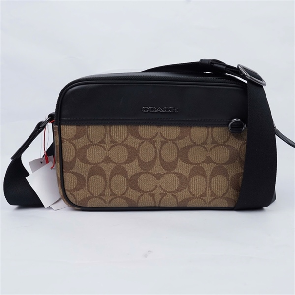 Túi Coach nâu pha đen sz24 (QN) KG+
