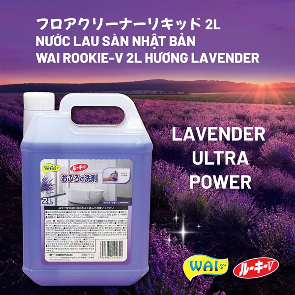 Nước Lau Sàn - Tẩy Nhà Tắm WAI Rookie Hương Lavender 2l