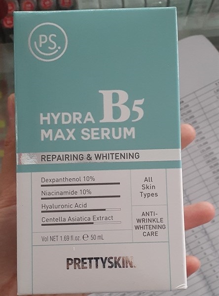 Serum phục hồi dưỡng trắng Prettyskin hydra B5 max serum 50ml
