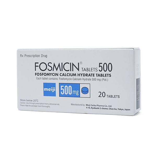 Fosmicin (Fosfomycin calcium hydrate tablets 500mg) (H*2vỉ*10viên) - Japan