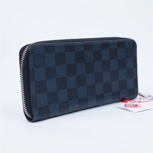 Ví LV zip ô vuông xanh đen (LT) KG+