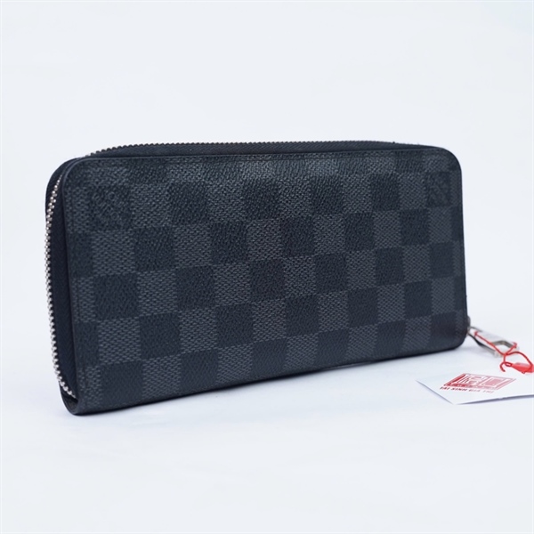 Ví LV zip ô vuông xanh đen (LT) KG+