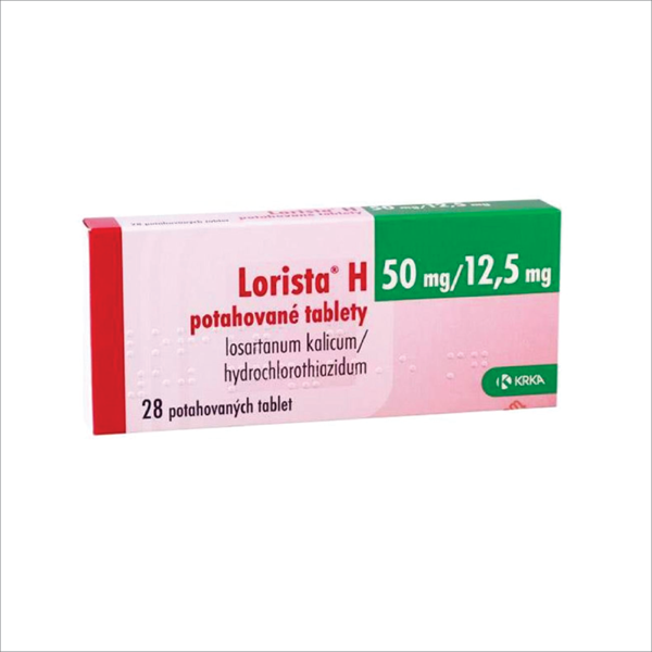 Lorista H 50mg/12,5mg (Losartan/Hydro) (Tăng huyết áp) (H*2vỉ*14viên) - Slovenia