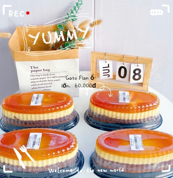 Bánh Gato Flan Lớn