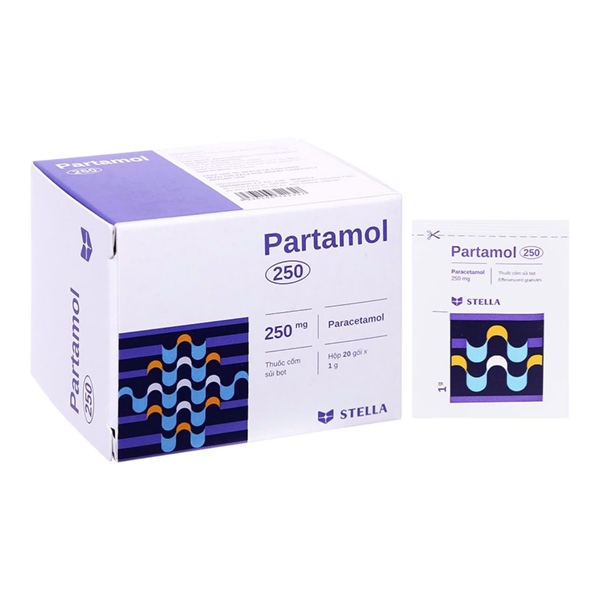 Partamol (Paracetamol 250mg) (Hộp 20 gói x 1g) - CT TNHH LD Stellapharm Chi nhánh 1