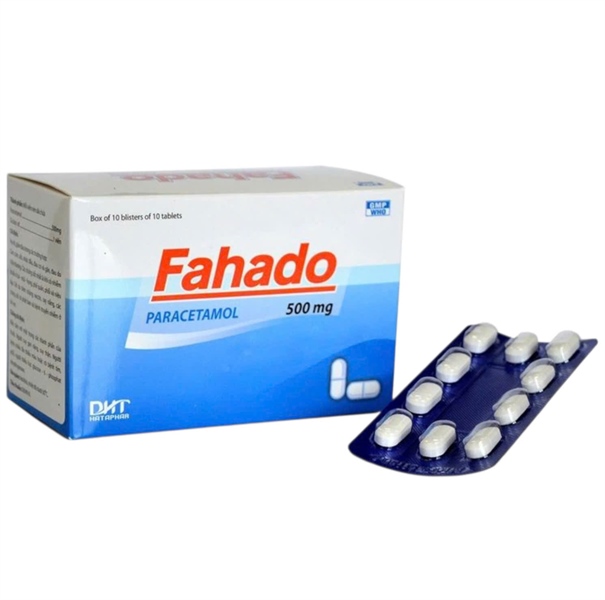 Paracetamol 500mg (fahado vỉ xanh) (H*10vỉ*10viên) - Hà Tây