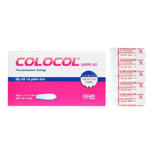 Paracetamol 80mg (Colocol suppo 80) (H*2vỉ*5viên) - Sao Kim