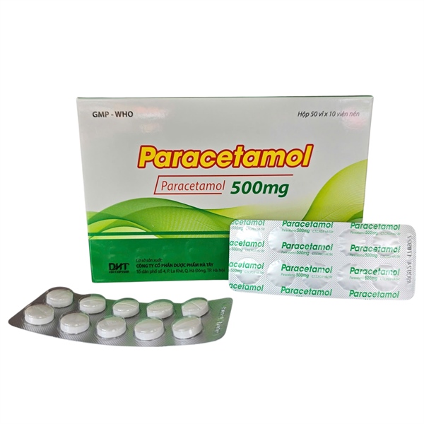 Paracetamol 500mg (Hộp 50 vỉ x 10 viên) - Hà Tây